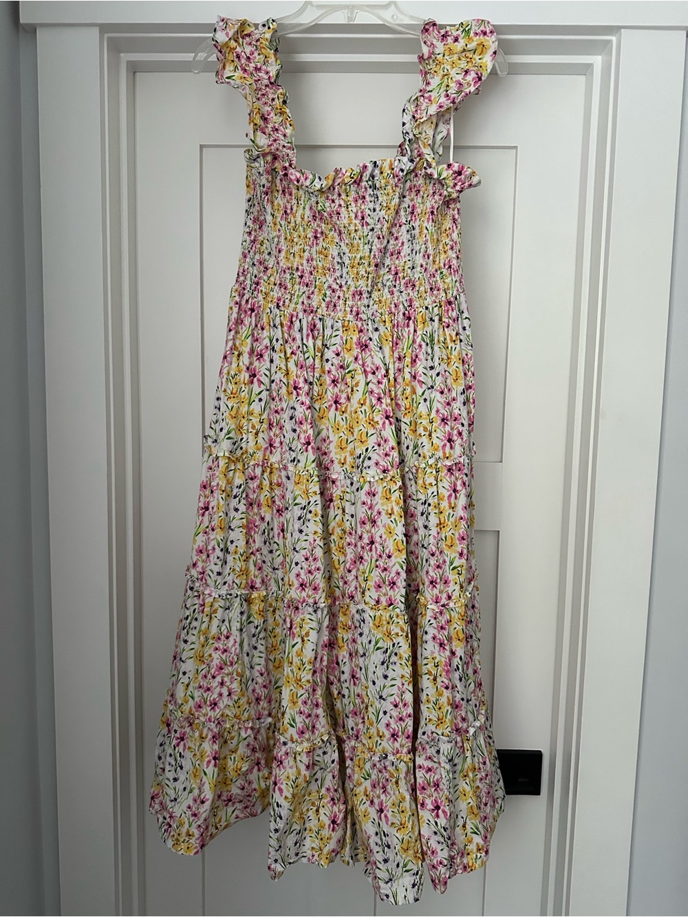 Crown & Ivy Floral Smocked Sundress - Pink, Purple & Yellow